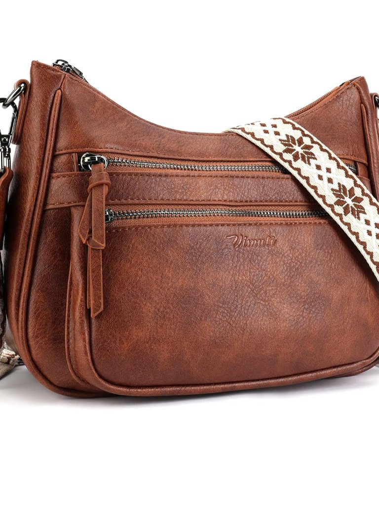 Crossbody Purses For Women Trendy Leather Crossbody Bag,Multi Pocket Shoulder Ha